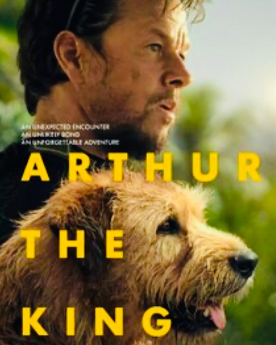 I went to see the best movie today with my daughter Claire @arthurthekingmovie 🐕 Thank you @markwahlberg ❤️ ☘️🍀